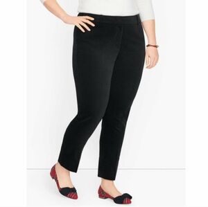 COPY - EUC Talbots Velvet Hampshire High Rise Straight Leg Black Ankle Pants 22W